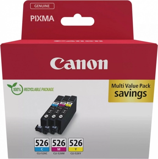 Multipak Canon CLI-526 cyjanowy/karmazynowy/żółty