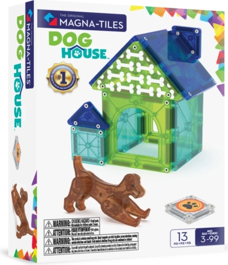 MAGNA-TILES magnetyczne klocki konstrukcyjne – buda dla psa (13 elementów)