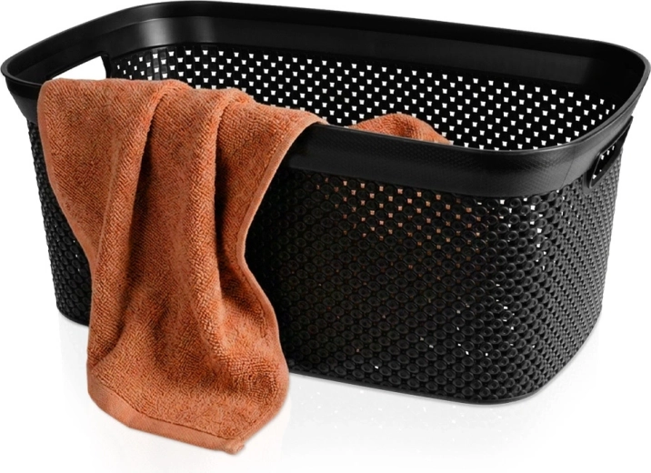 Bathroom Solutions plastikowy kosz na pranie czarny 35 l