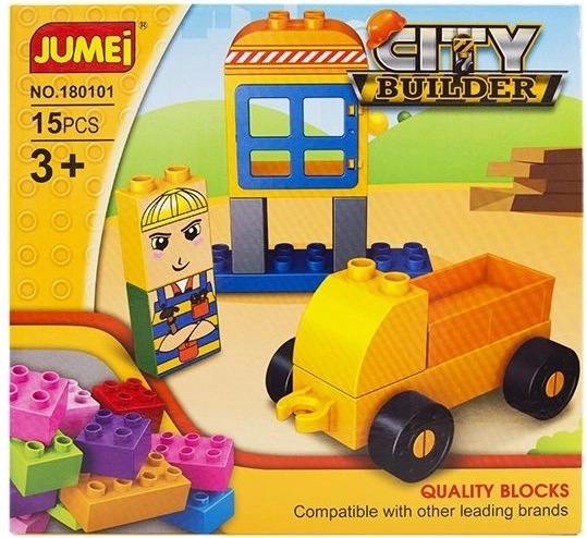 Klocki Jumei City Builder miasto – budowa 15 elementów 20 × 19 cm - 1 sztuka