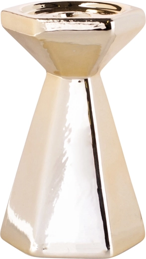 Złoty świecznik stożkowy 13 cm
