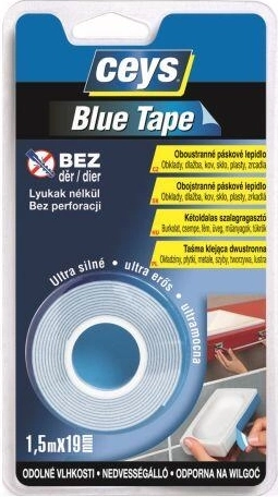Dwustronna taśma montażowa BLUE CEYS 19 mm × 1,5 m