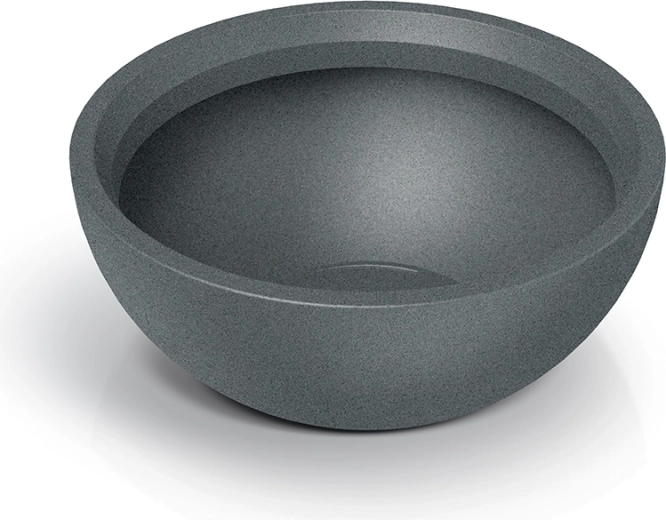 Donica Molio Bowl 60 cm – granitowo szary, designerska misowa donica z fiberstone