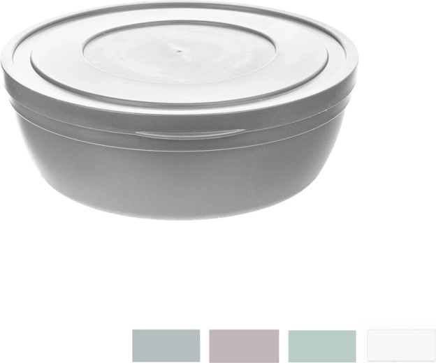 Plastowa misa z pokrywką Kapa flat 17 cm (mix kolorów)