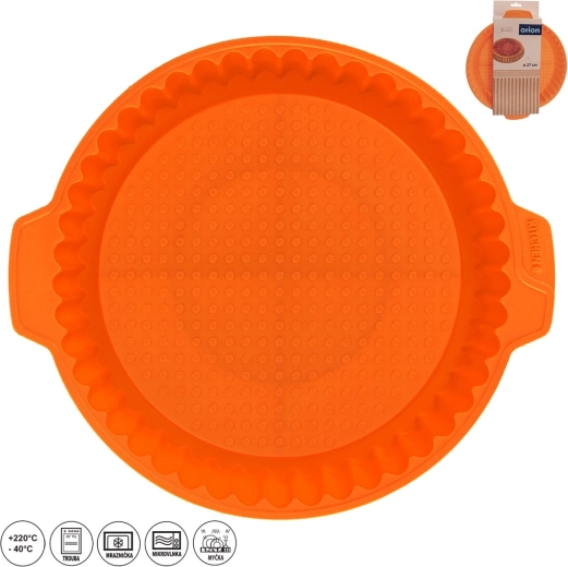 Silikonowa forma do ciasta Ø 27 cm pomarańczowa