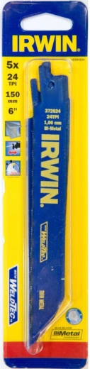 Brzeszczoty do metalu do piły szablastowej 150 mm, 24 TPI (5 szt.) IRWIN