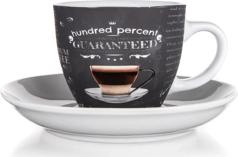 Ceramiczna filiżanka ze spodkiem 190 ml 100 PERCENT