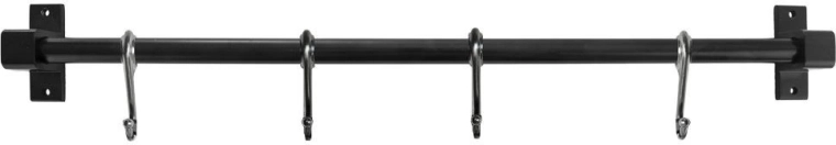 Solidna metalowa konstrukcja w czarnym kolorze