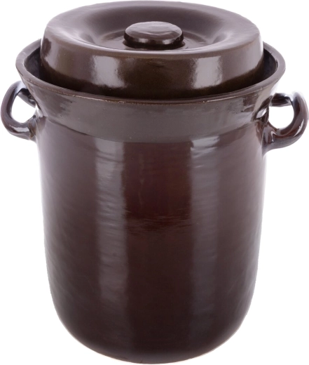 Garnek ceramiczny do kiszenia (na kapustę) 15 l z pokrywką