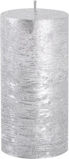 Rustykalna świeca Provence 12 cm – Srebrna