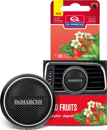 Dr. Marcus odświeżacz powietrza do samochodu w kształcie głośnika Red Fruits