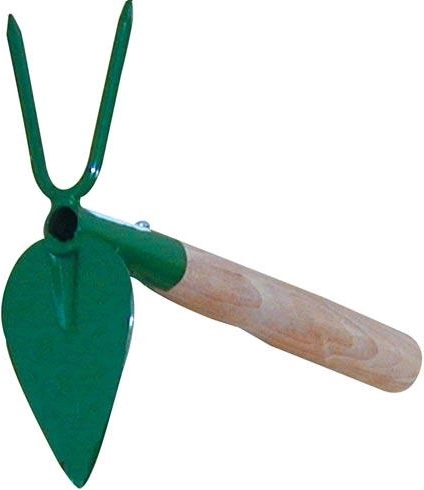 Motyczka serduszko z dwoma zębami z trzonkiem 24 cm