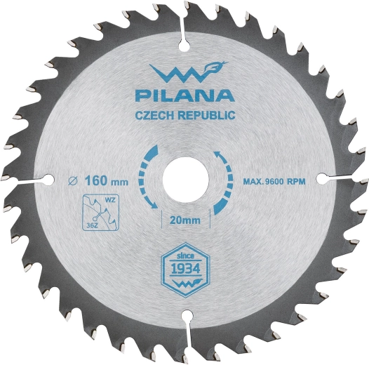Tarcza pilarska PILANA SK 160 mm, 36 zębów, WZ, węglik