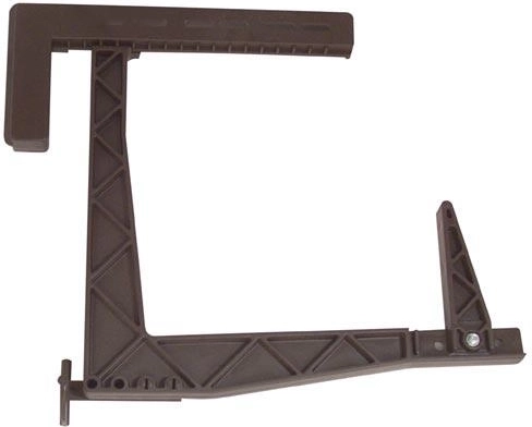 Regulowany uchwyt do skrzynek HERKULES na balkon 18 × 17 cm, brązowy