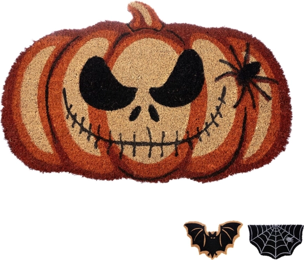 Wycieraczka wejściowa z włókna kokosowego z plastikowym spodem – Halloween mix