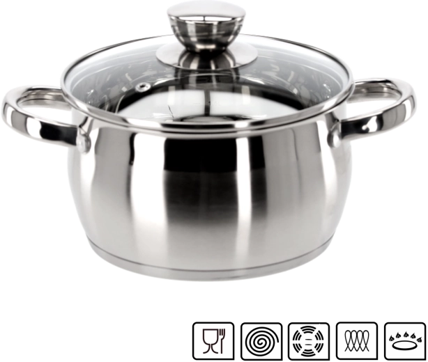 Garnek ze stali nierdzewnej z pokrywką Belly 2 l 18 cm