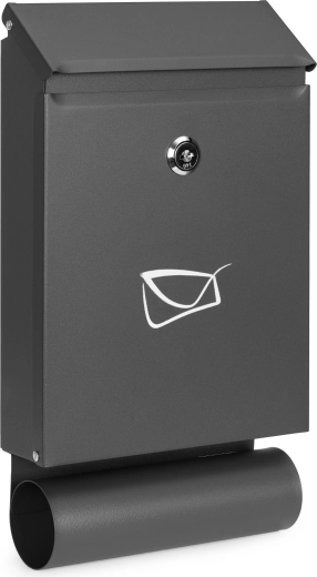 Skrzynka pocztowa naścienna z uchwytem na gazety z ocynkowanej stali, antracyt ModernHome