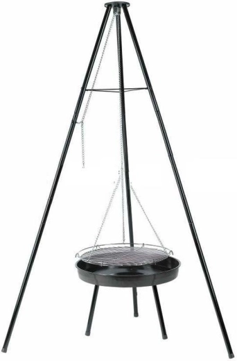 Wiszący grill z trójnogiem, średnica 54,5 cm, regulowany ruszt