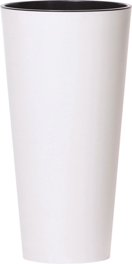 Doniczka Tubus Slim z wkładem biała matowa 15 cm