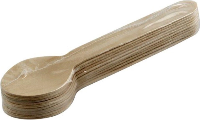 Drewniane jednorazowe łyżki 160 mm (10 szt.)