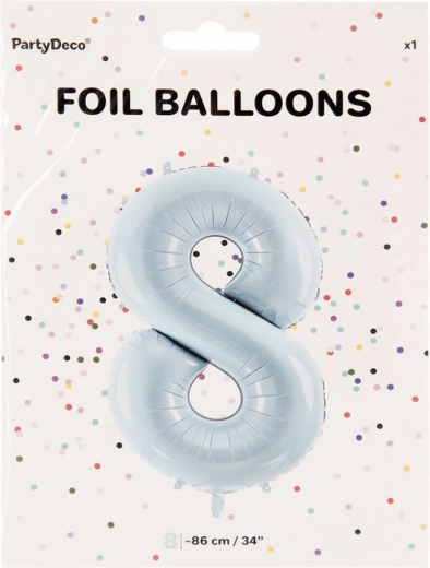 Foliowy balon cyfra 8 różowy 86 cm