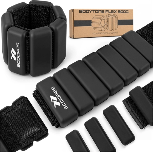 Regulowane obciążniki BodyTone Flex 2 × 0,9 kg czarne