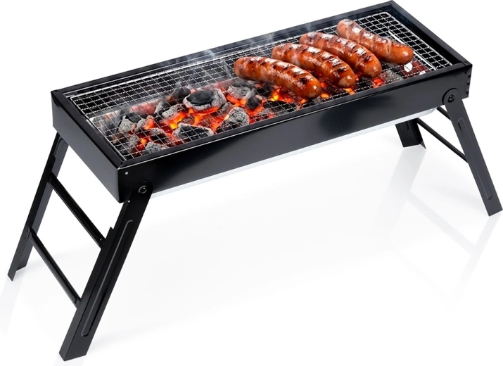 Vilde przenośny składany grill na węgiel drzewny 77 × 23 × 31 cm