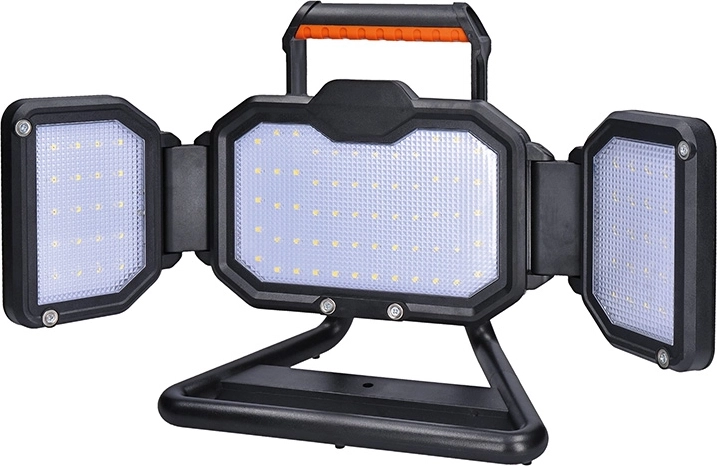 Solight przenośny akumulatorowy reflektor LED 50 W 5000 lm pomarańczowo-czarny