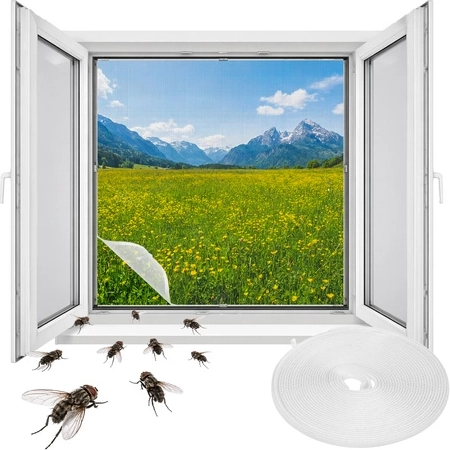 Moskitiera okienna Repest 160 × 130 cm biała na samoprzylepny rzep