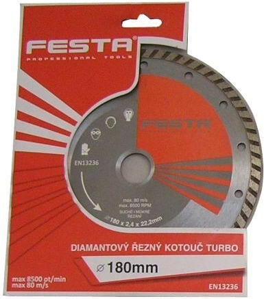 Diamentowa tarcza tnąca 180 mm TURBO