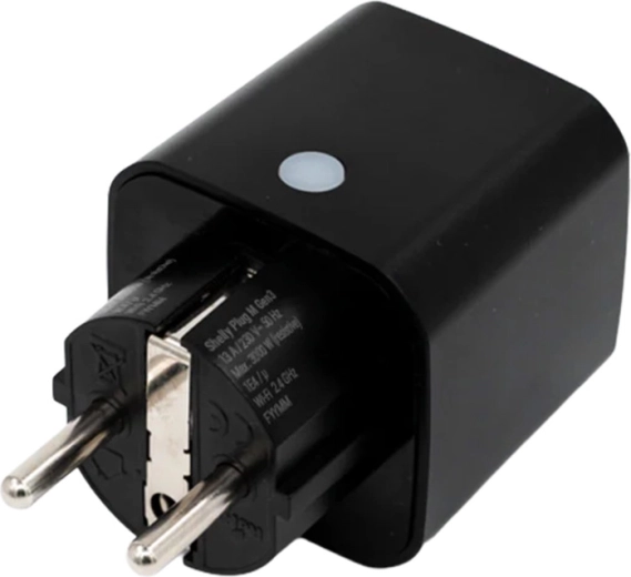 inteligentne gniazdko Shelly Plug M Gen3 Matter 13A, czarne