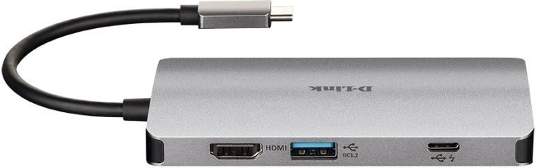 D-Link USB-C hub wieloportowy z HDMI, Ethernetem i czytnikiem SD/microSD