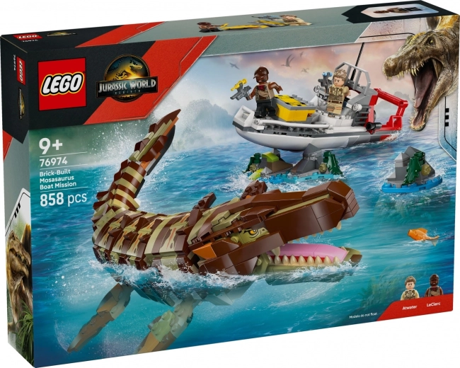 LEGO Jurassic World Misja na łodzi i model mozazaura