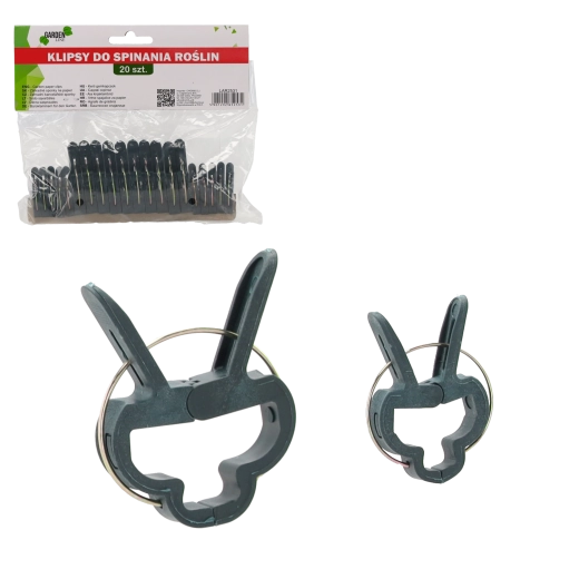 Zestaw 20 ogrodowych klipsów do roślin 4,5 × 2,8 × 0,6 cm