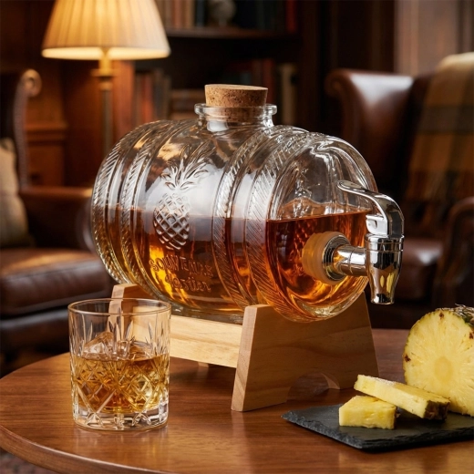 Wygodne nalewanie dzięki podstawce i kranikowi