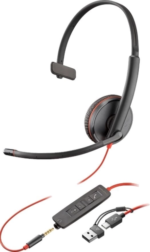 Słuchawki Blackwire Mono USB z wtykiem 3,5 mm