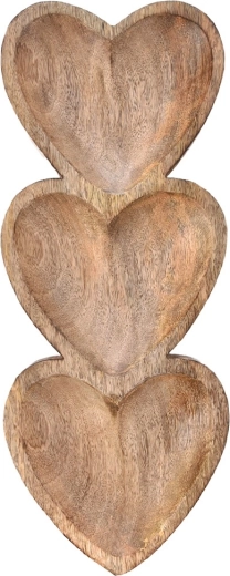 Trzy sercowe przegródki dla przejrzystego serwowania