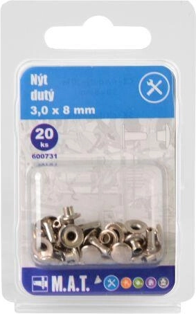 Nit drążony 3 × 8 mm (20 szt.)