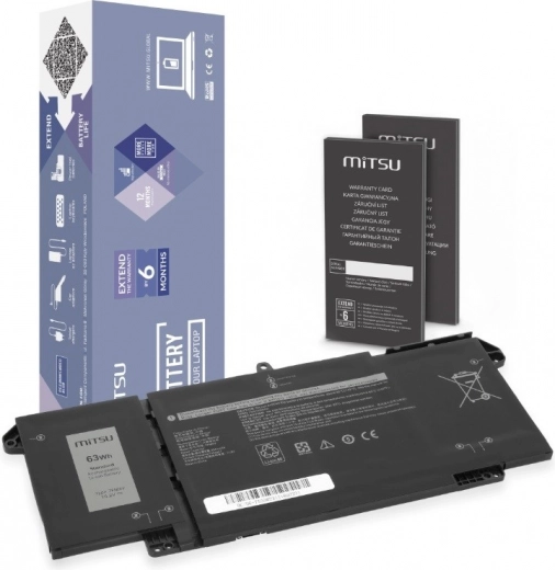 Bateria MITSU do Dell Latitude 5320 7320 7420 7520 - 15,2V 4144 mAh (63 Wh)