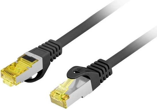 Patchcord kat.6a S/FTP LSZH CU 1 m Fluke Pass czarny