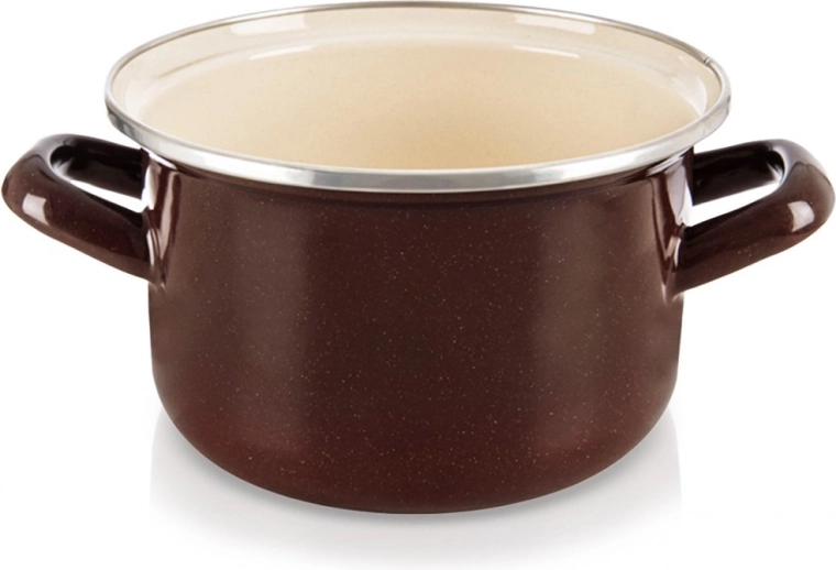 Emaliowany garnek BROWN 16 cm, 1,4 l