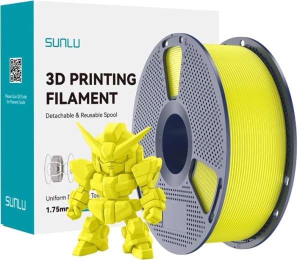 Filament Sunlu PLA+ 2.0 żółty 1,75 mm