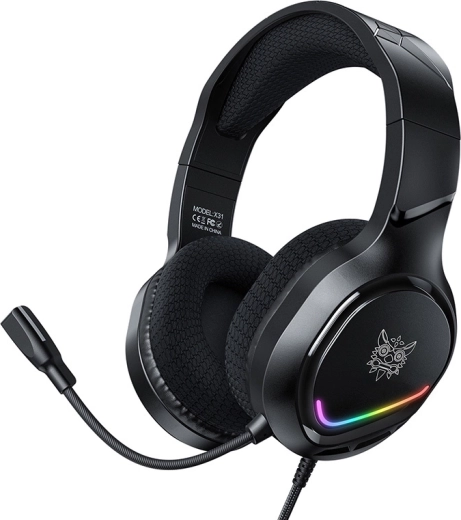 Słuchawki gamingowe Onikuma X31 z podświetleniem RGB i przetwornikami 50 mm