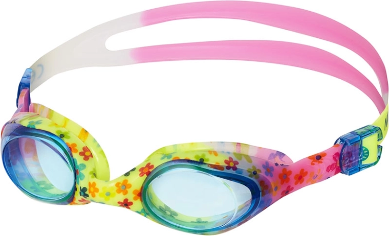 Dziecięce okularki pływackie NILS Aqua NQG170FAF w kwiaty, niebieskie