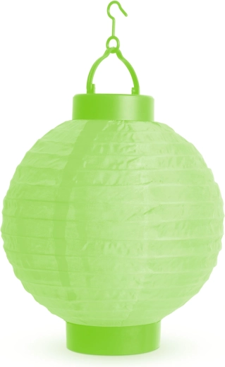 Zielony lampion LED z białym światłem