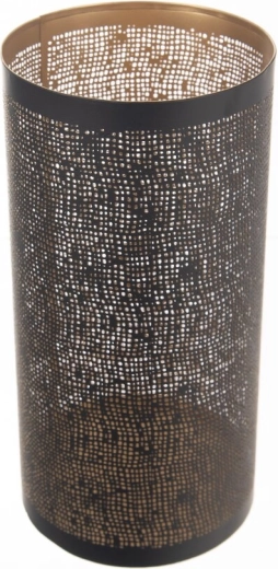 Metalowy świecznik czarno-złoty 30 cm