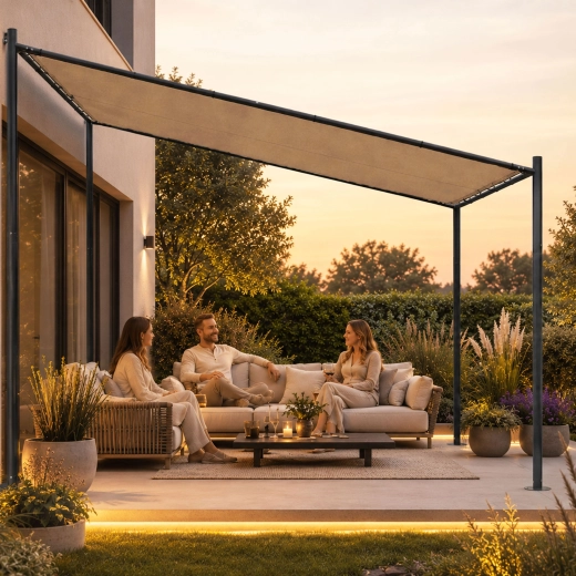 Nowoczesna pergola 3 × 3 m na taras i do ogrodu