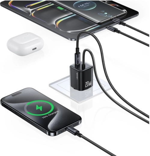 Ładuj dwa urządzenia jednocześnie (2× USB‑C)