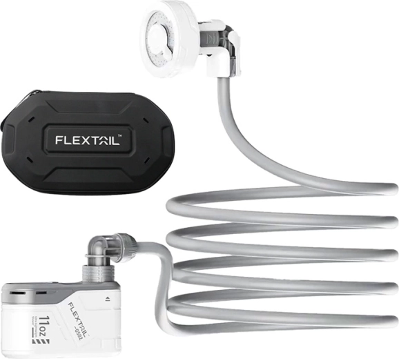 Flextail Max przenośny prysznic z etui biały