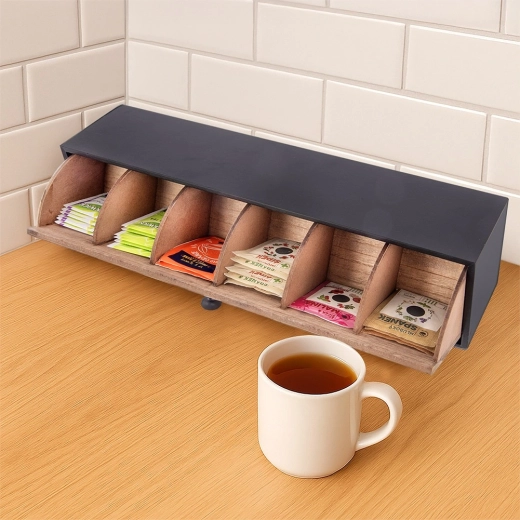 Przejrzyste przechowywanie nawet 6 rodzajów herbaty